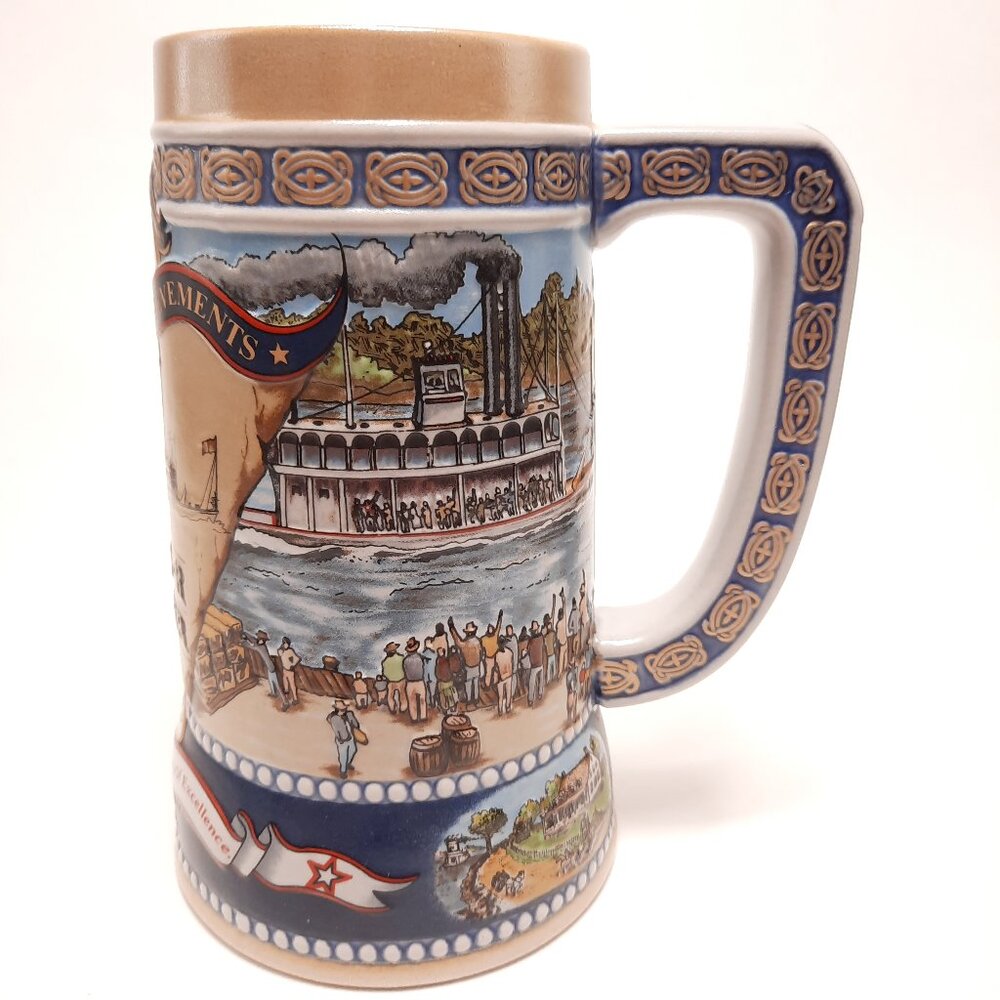 Miller High Life Beer Stein Mug American River Steamer 1989